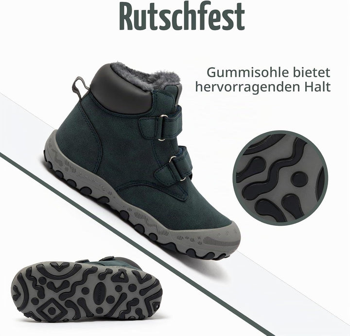 Mishansha Kinder Winterschuhe Warm Gefüttert Winterstiefel Jungen Mädchen Schneestiefel Outdoor Ruts
