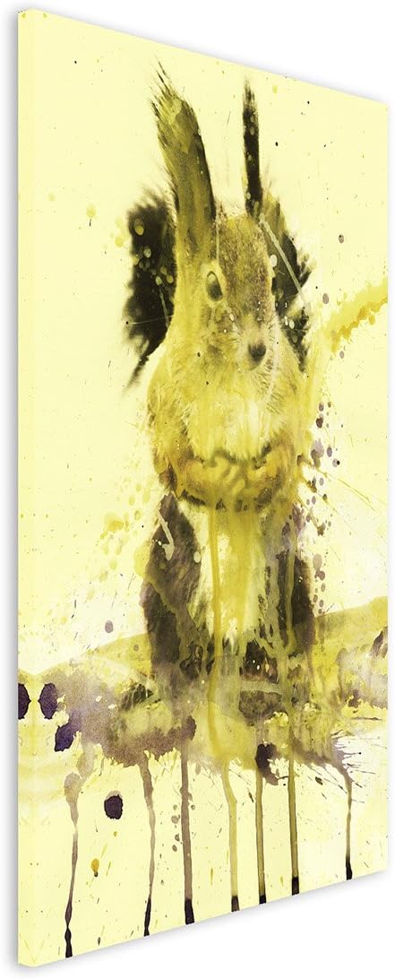 Cute_Cquirrel_90x60cm Splash Art Paul Sinus Aquarell, Gemälde, Kunstbild auf Leinwand