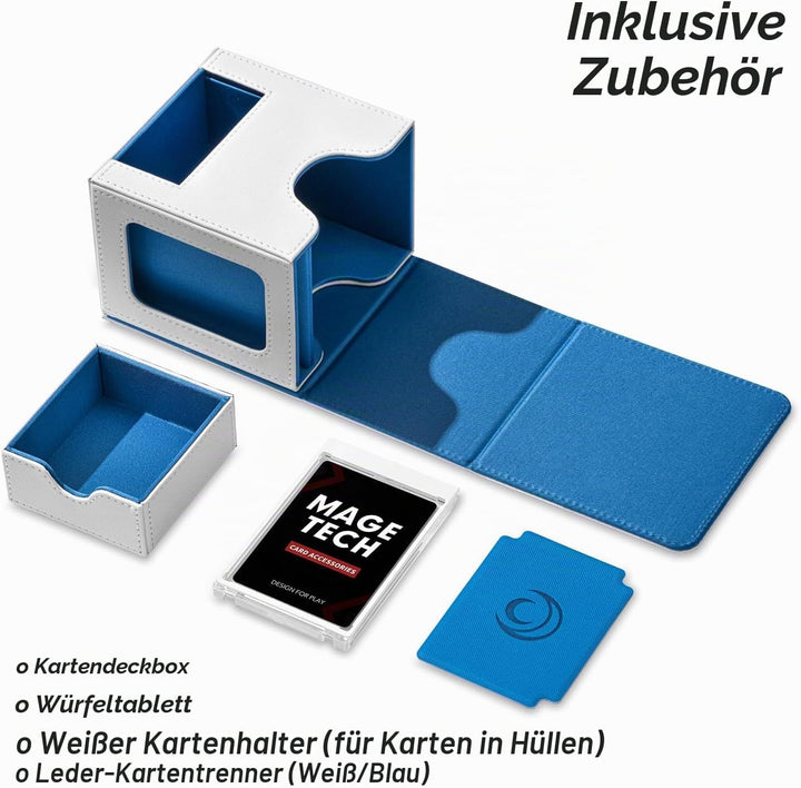Kartenbox für MTG Commander - Patentiertes Design, Commander Display, passend für 100 doppelt gehüls