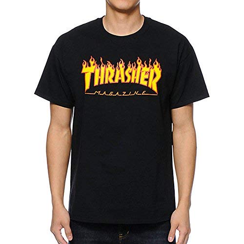 Thrasher Flame Black T-Shirt Grösse: L