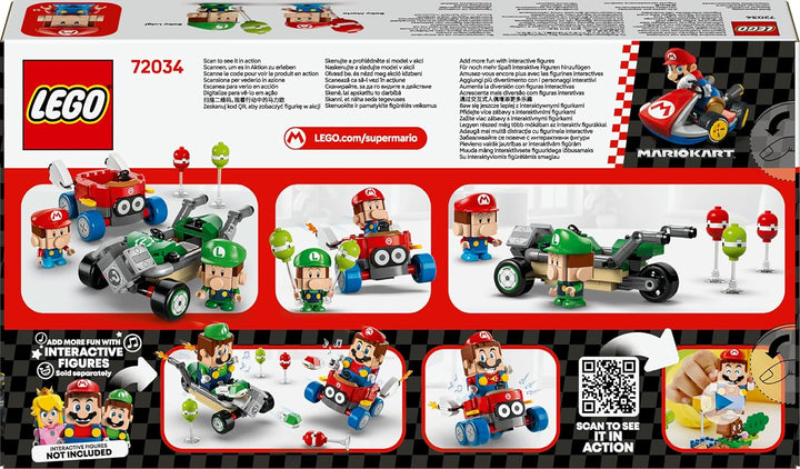 LEGO Super Mario: Mario Kart – Baby Mario vs. Baby Luigi, Nintendo Figuren zum Sammeln, 2 baubare Sp
