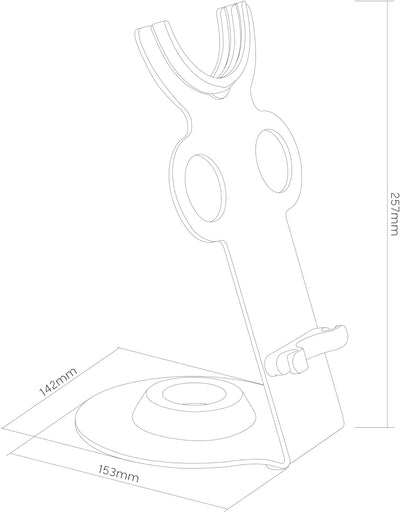 PureMounts® Haartrockner-Halter für Dyson® Supersonic, Magnetbefestigung, Kabelmanagement, Silikonpo