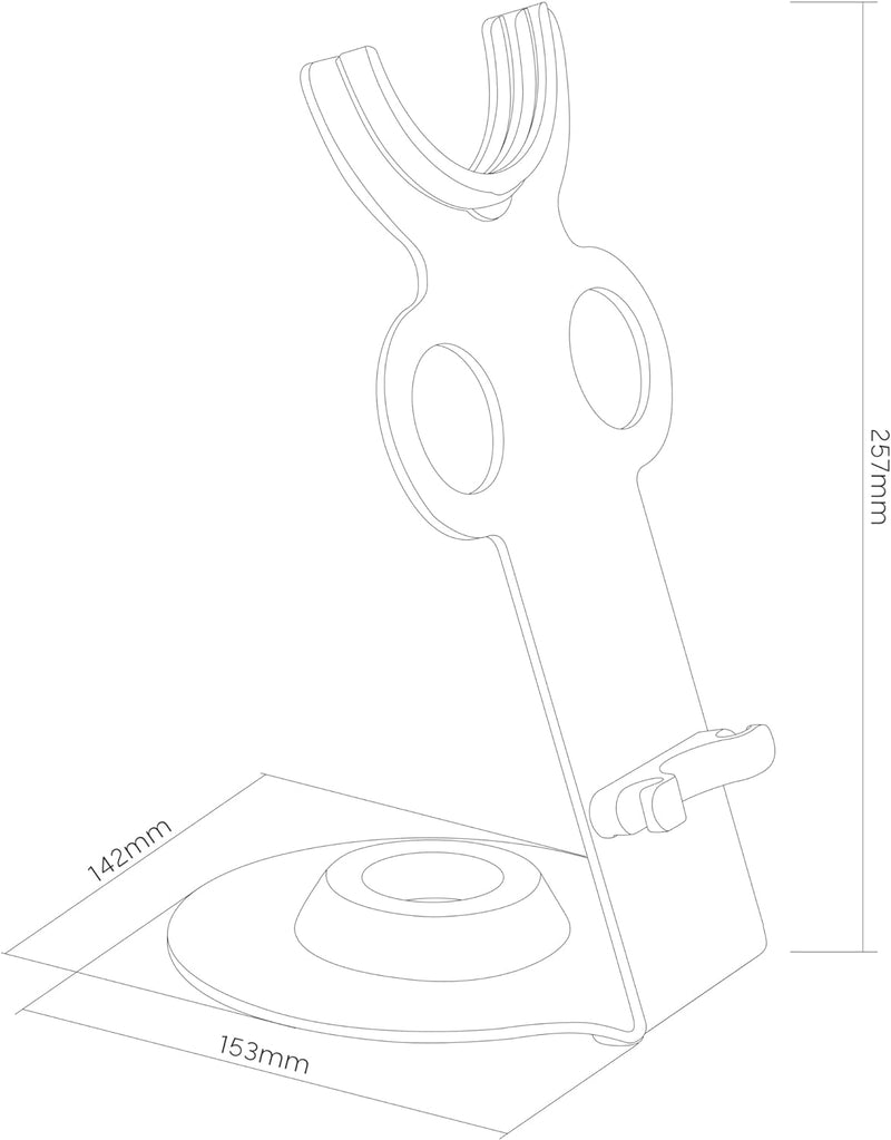 PureMounts® Haartrockner-Halter für Dyson® Supersonic, Magnetbefestigung, Kabelmanagement, Silikonpo