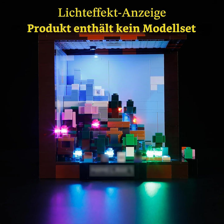 GEAMENT LED Licht-Set Kompatibel mit Lego Minecraft Die Werkbank (The Crafting Table) 21265 Baustein