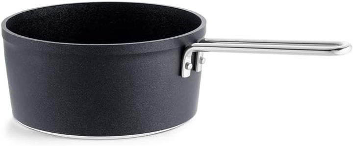 Fissler Adamant / Aluminium-Stielkasserolle (Ø 18 cm, 2 Liter) beschichtet, mit Metall-Deckel, antih