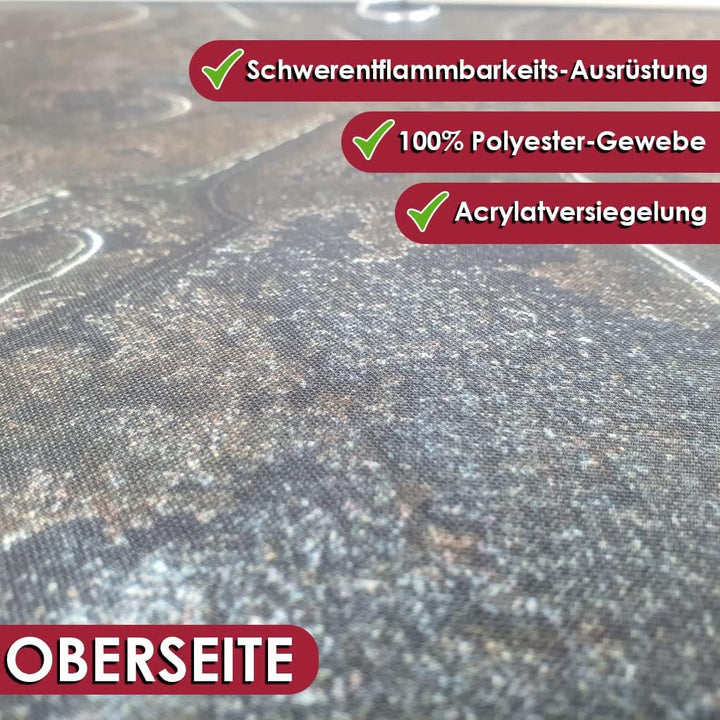 Grillmatte Grillunterlage Bodenschutz Barbecue-Matte Meat Fire Beer 75 x 120 cm Muster wählbar Anti-