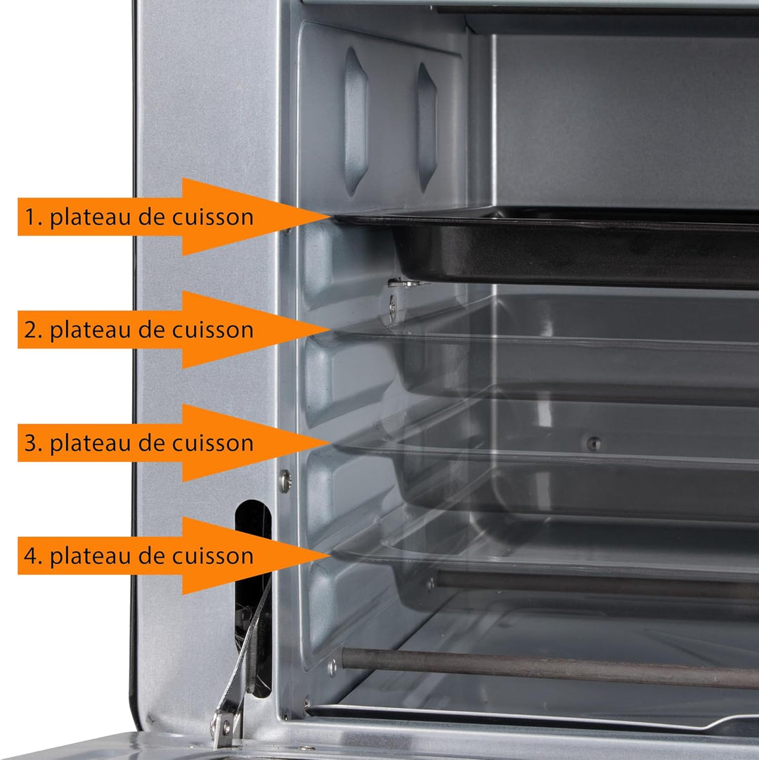 Clatronic Multi-Backofen MBG 3728, 30 Liter Backraum, Umluft + Ober- und Unterhitze, 90 Minuten-Time