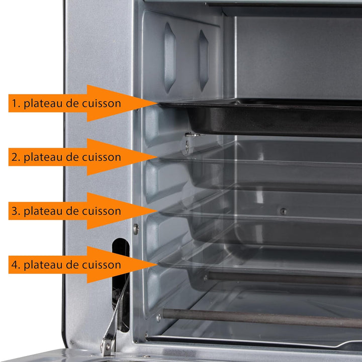 Clatronic Multi-Backofen MBG 3728, 30 Liter Backraum, Umluft + Ober- und Unterhitze, 90 Minuten-Time