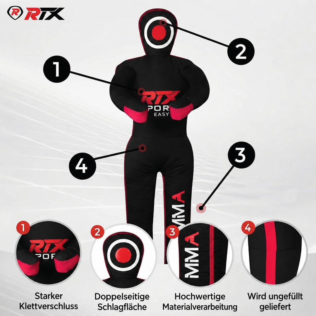 MMA Judo Grappling Dummy – Boxsack für Brazilian BJJ Jiu Jitsu Standposition Wrestling BJJ Dummy für