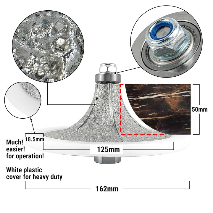 NBB Diamant-Profilscheibe Diamantfräser Fräsbohrer Trennreibahle Profilierungs-Bit für Porzellan Fli