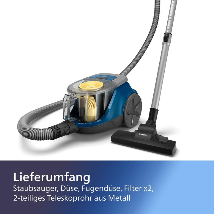 Philips Domestic Appliances XB2125/09 Beutelloser Staubsauger Serie 2000, 850 W, PowerCyclone 4, Sup
