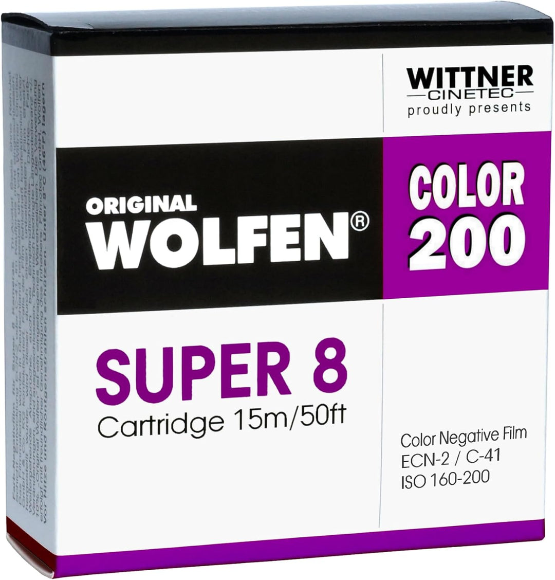 original WOLFEN Color 200 SUPER 8 ISO 160-200 mit Entwicklung 2K Scann Download NC200S8E, NC200S8E