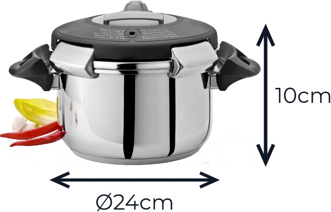 Artame 38304 Ovni Druckkochtopf, 4 l, Edelstahl 18/10