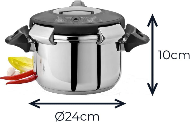 Artame 38304 Ovni Druckkochtopf, 4 l, Edelstahl 18/10