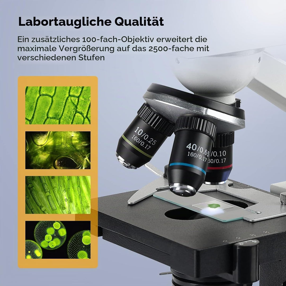 Vabiooth Laborkomplexes Trinokulares Mikroskop mit 40X-2000X Vergrösserung und 5MP 7-Zoll LCD-Bildsc
