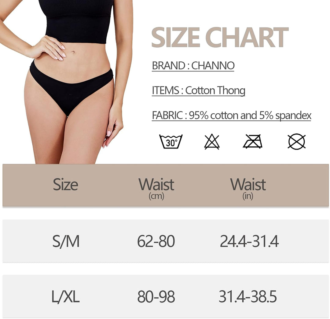 Channo Baumwolle Tanga Set Damen, Unsichtbare Frauen Unterwäsche, Mehrfarbiger, Nicht Abfärbender, A