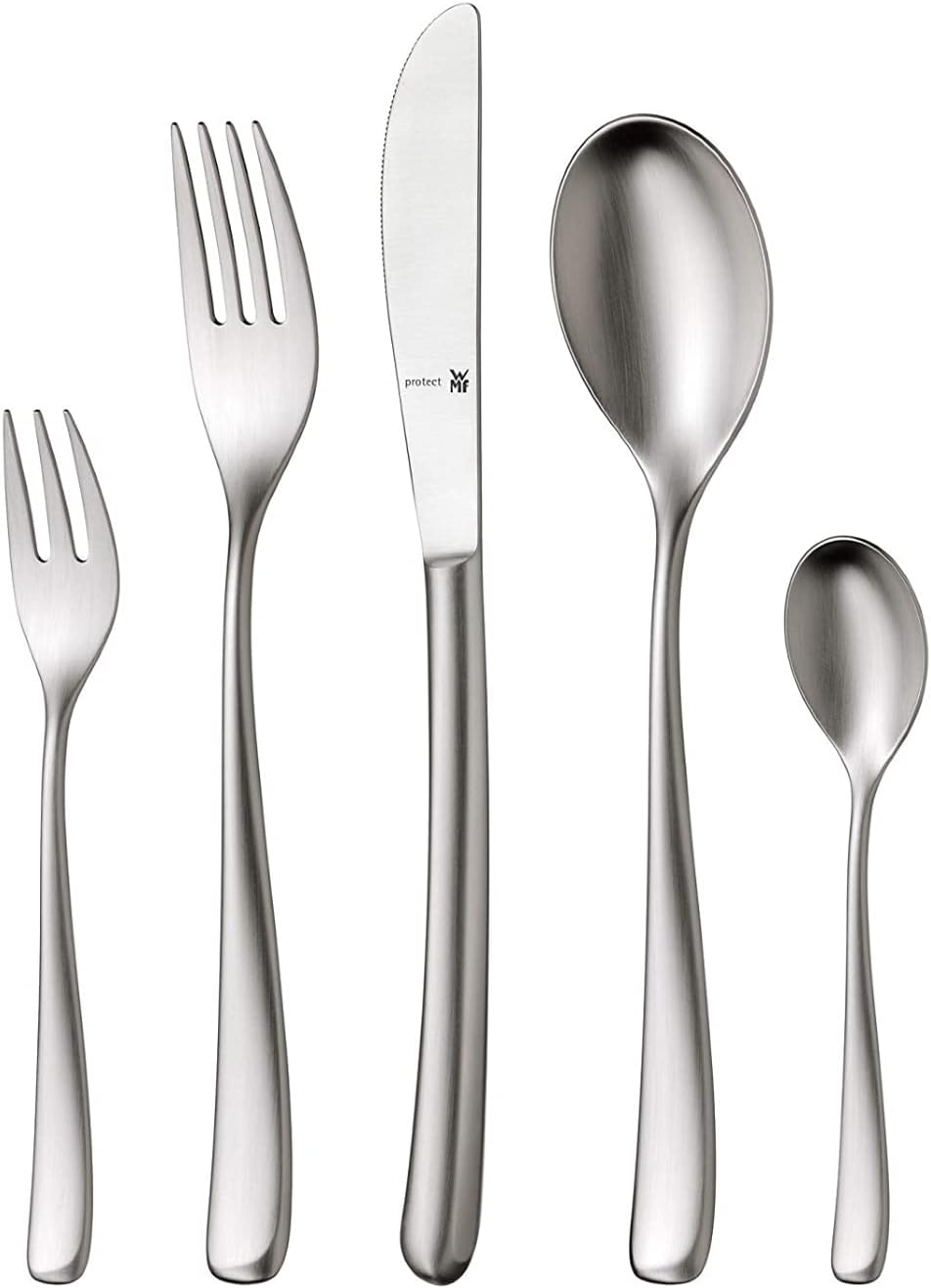WMF Vision Edelstahl Besteck Set 6 Personen, Essbesteck Set 30 teilig, Hohlheftmesser, Cromargan pro