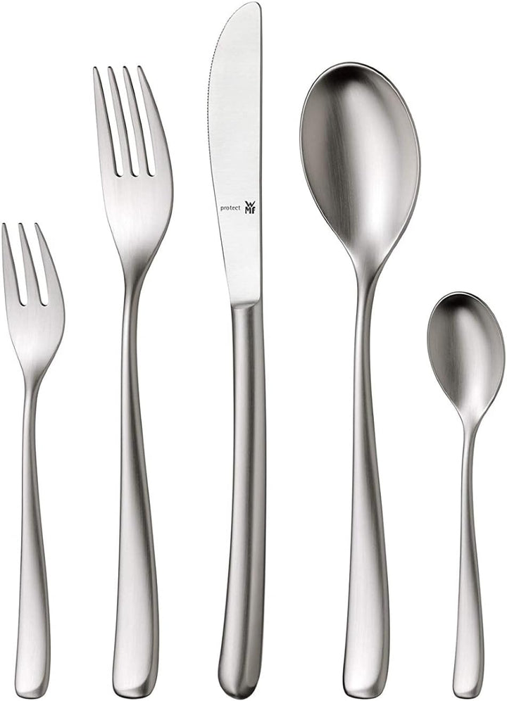 WMF Vision Edelstahl Besteck Set 6 Personen, Essbesteck Set 30 teilig, Hohlheftmesser, Cromargan pro