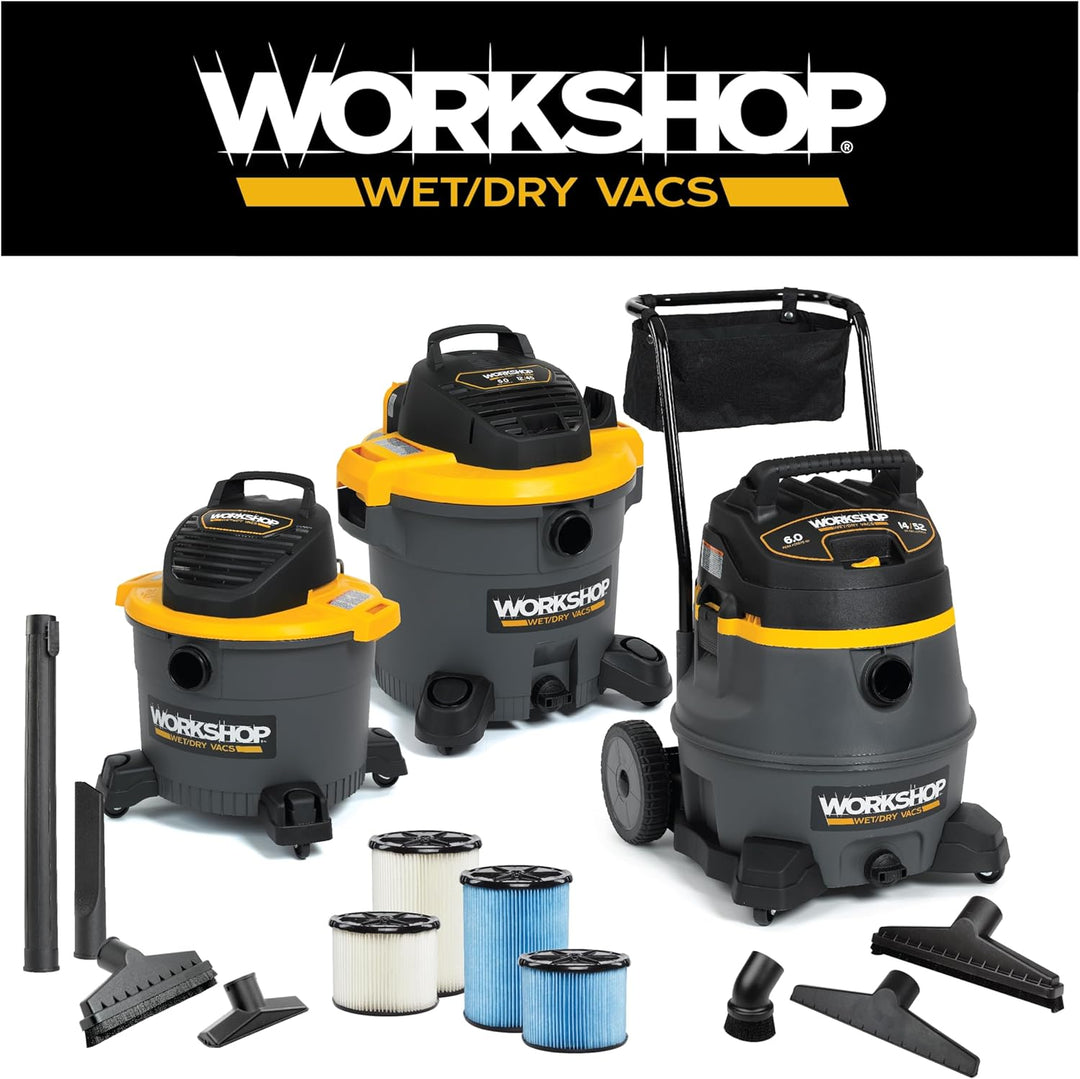 WORKSHOP Wet/Dry Vacs Staubsauger-Dachrinnen-Reinigungsset WS25051A 2-1/2 Zoll Nass-/Trockenladen Va