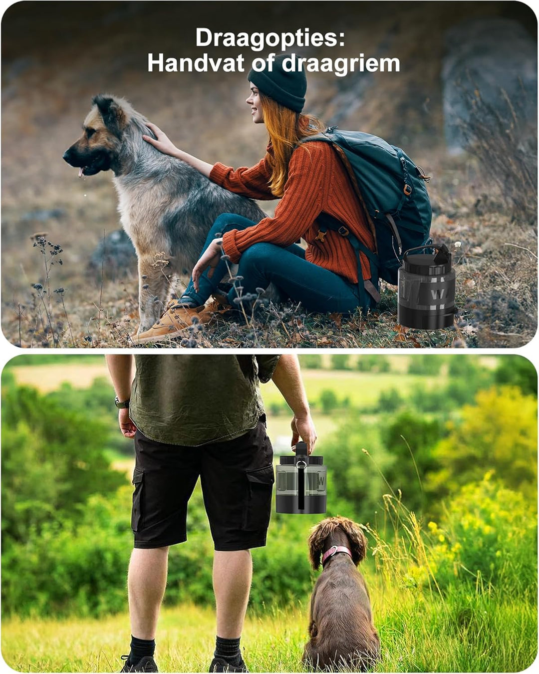 lesotc 1600 ml Trinkflasche für Hunde, Tragbare XXL extra grosse Hundetrinkflasche für unterwegs – C