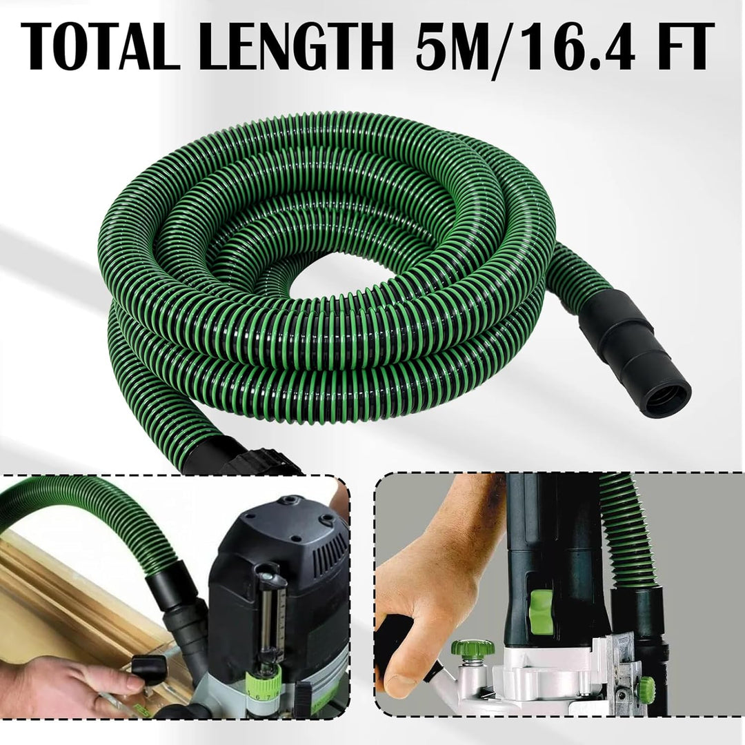 Staubabsaugschlauch, 5M Vakuum-Staubabsaugschlauch D27, Ø 32 mm kompatibel mit F-e-s-t-o-o-l CT 26/3