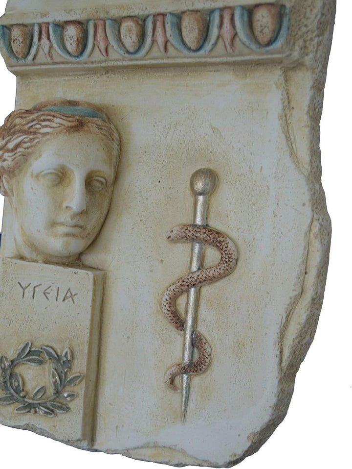 Hygieia Skulptur Relief Qualitäts Artefakt – Göttin der Gesundheit