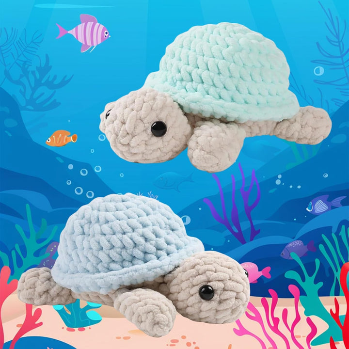 Tutamaz Häkeln für Anfänger Tiere Häkelset 2 Stück Crochet Set für Kinder Erwachsen,Tiere Häkeln Set