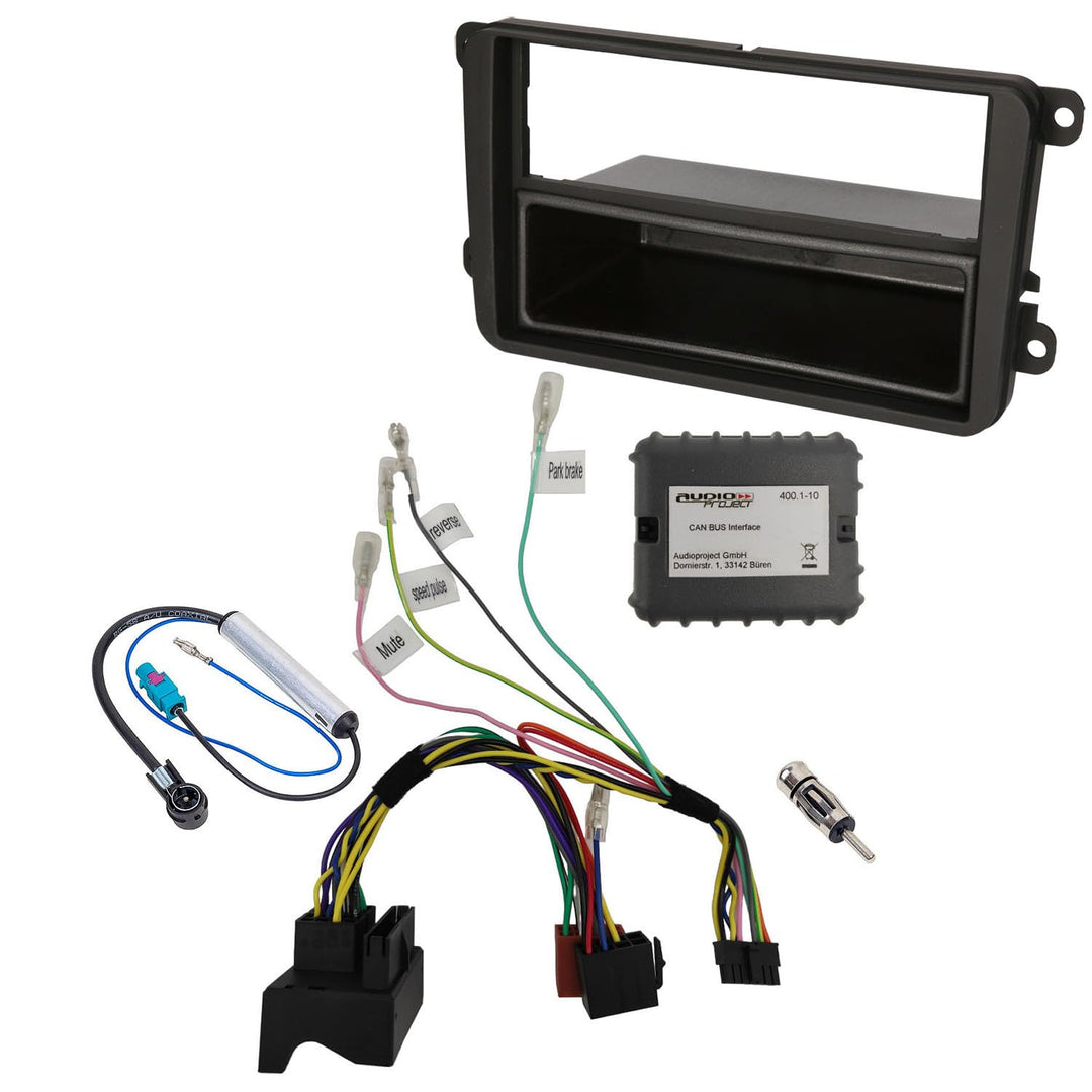 Audioproject A123 - CanBus Autoradio Einbau Set kompatibel für VW Golf V Touran Passat 3C Caddy Skod