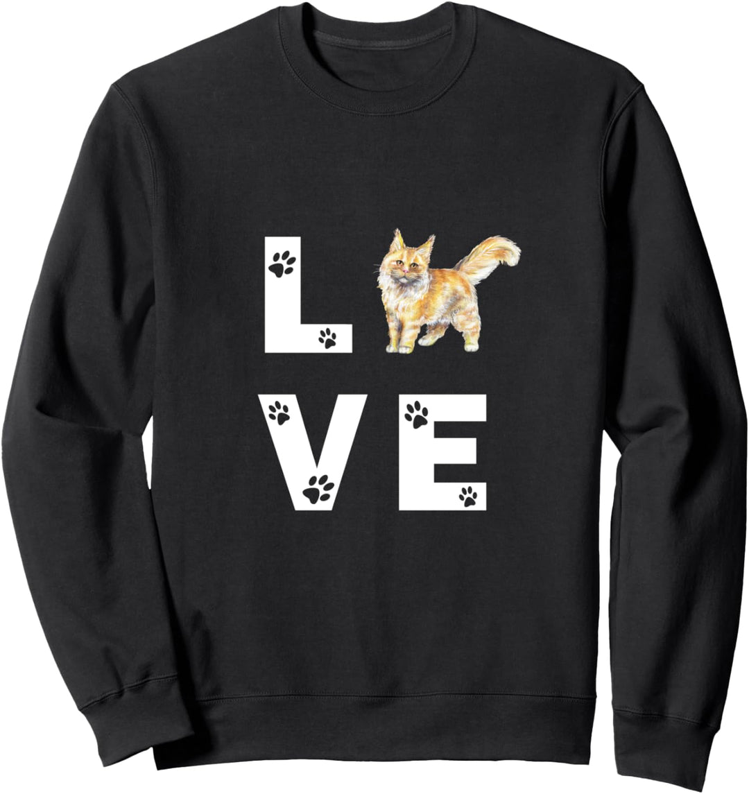 MAINE COON Katze Love Katzenmama Frauchen Sweatshirt
