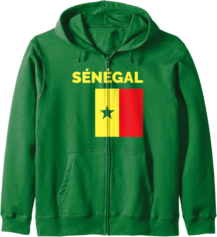 Senegalesische Flagge Fan Trikot Senegal Kapuzenjacke