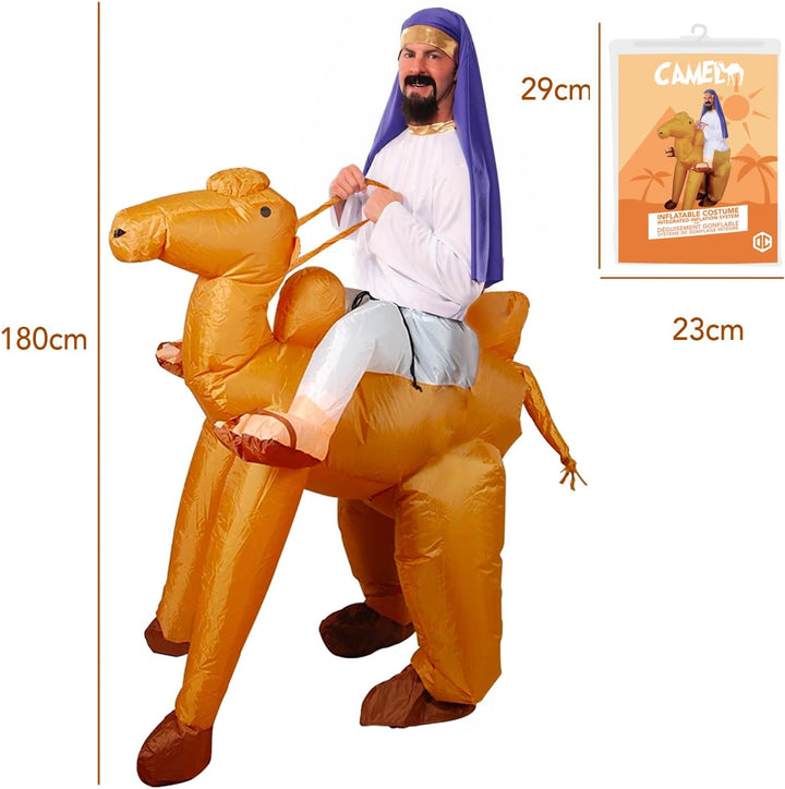 AirSuit® Aufblasbares Kostüm Kamel | Ausgefallenes Auflbaskostüm | Premium Qualität | Grösse Erwachs