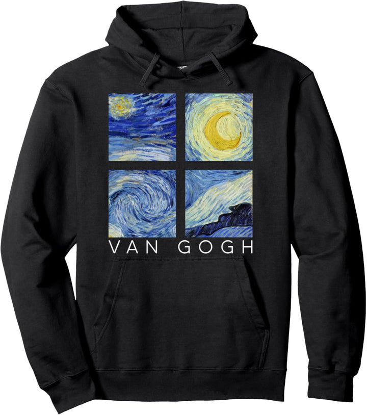 Van Gogh Gemälde mit Sternennacht, Collage Vincent Van Gogh Pullover Hoodie