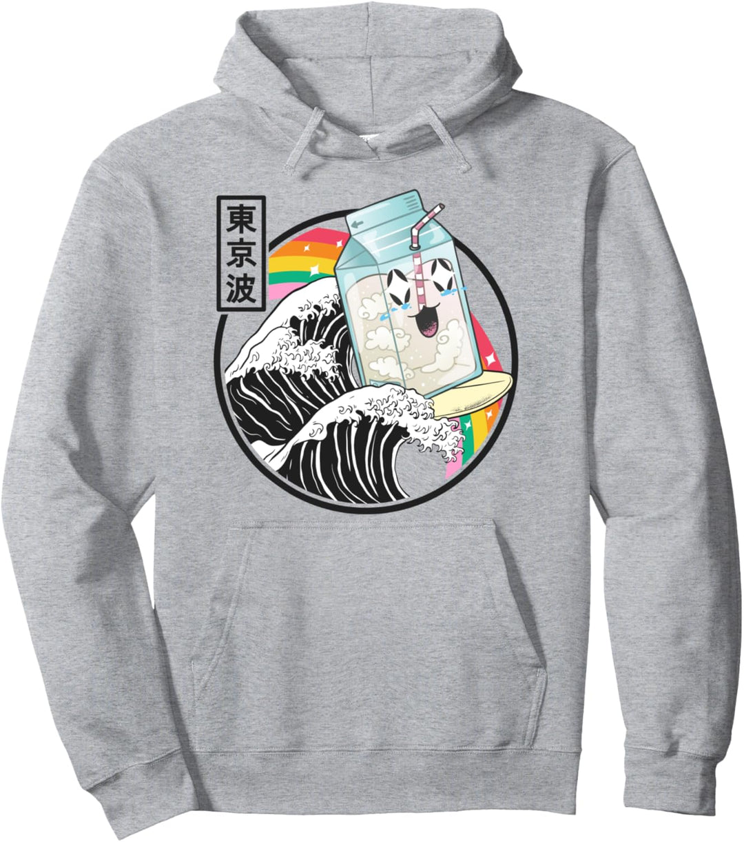 Surfen Milchkarton Kanagawa Wave Japan Anime Vaporwave Pullover Hoodie