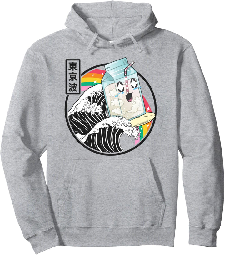 Surfen Milchkarton Kanagawa Wave Japan Anime Vaporwave Pullover Hoodie