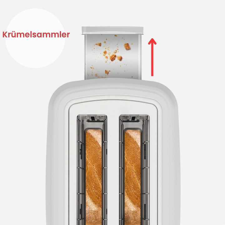 Solac - Mini-Toaster Buon Giorno 750W | 2 Schlitze für Toastbrot | 6-stufiger Bräunungsregler | Selb