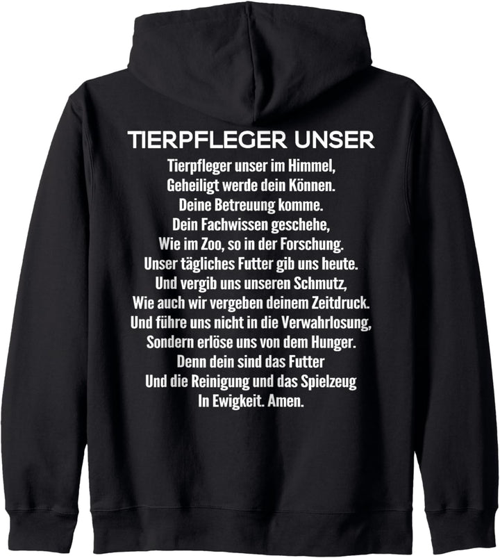 Tierpfleger Unser Gebet Tierpfleger Kapuzenjacke
