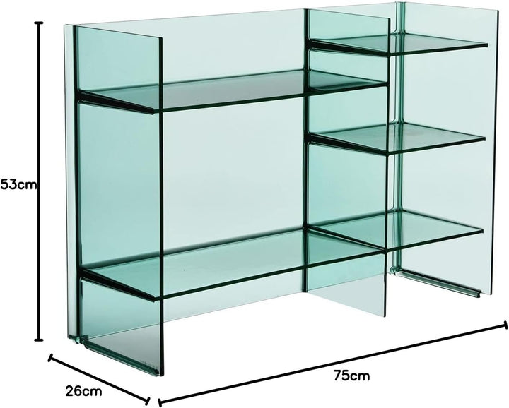 Kartell Sound-Rack Regal, Plastik, Green, 26 x 75 x 53 cm Verde Acquamarina, Verde Acquamarina