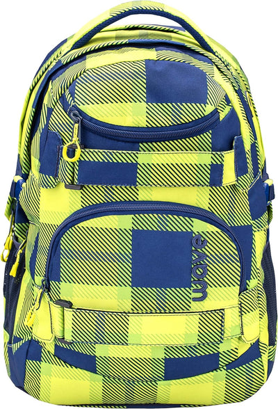 Wave Infinity Grün Schulrucksack Set 2 - teilig mit Laptopfach Tabletfach / 43 x 31 x 22 cm / 30 Lit