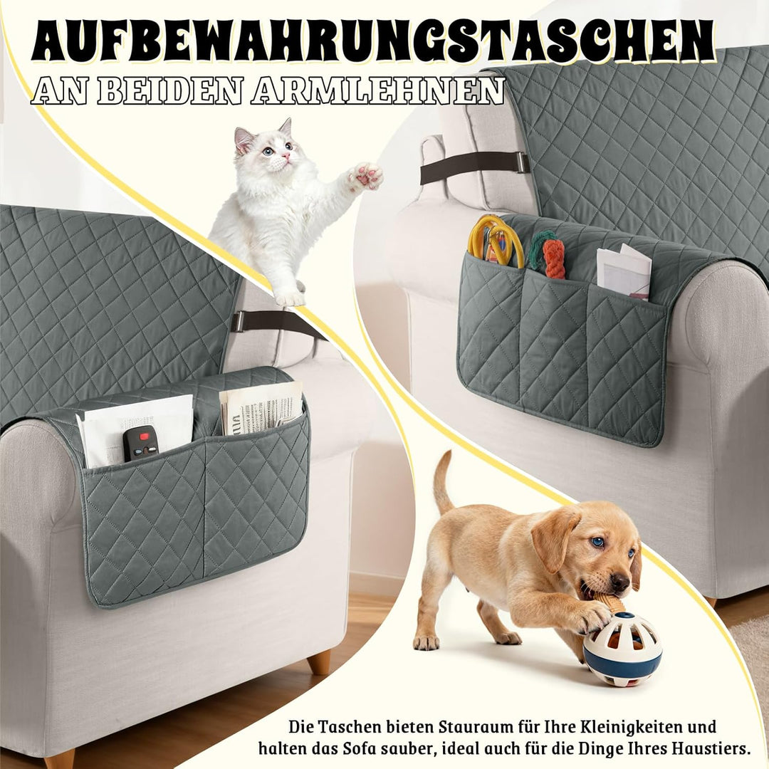 TAOCOCO Sofa Überzug, Sofabezug Wasserdicht Mit Gummiband，Wohnzimmer Anti-Rutsch Gepolsterter Sofasc