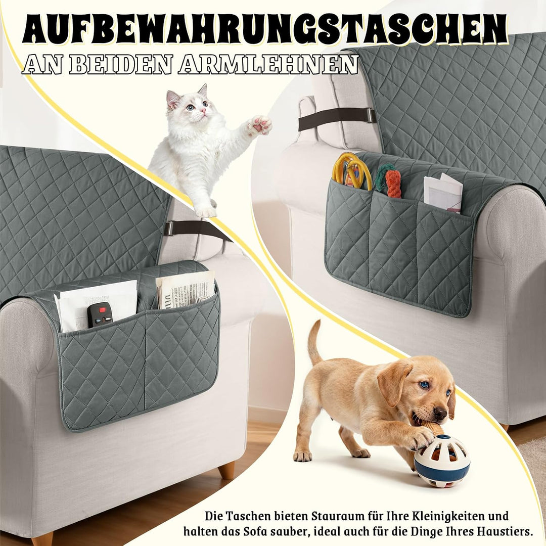 TAOCOCO Sofa Überzug, Sofabezug Wasserdicht Mit Gummiband，Wohnzimmer Anti-Rutsch Gepolsterter Sofasc