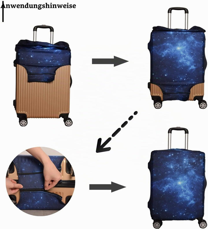 Gepäckabdeckung, waschechter Schutzkoffer-Cover - Reise-elastischer Spandex-Koffer-Protector Für Gep