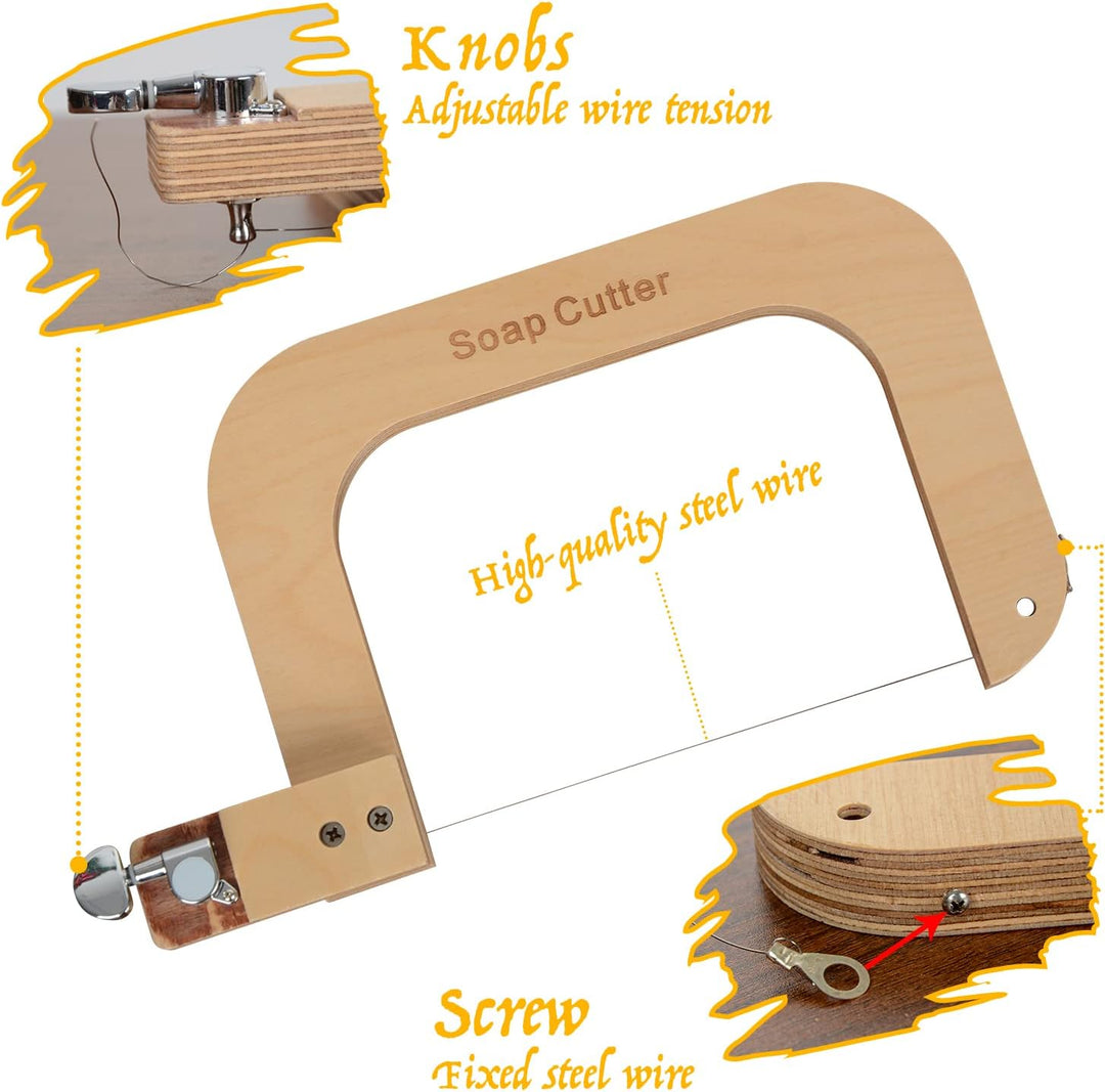 Holzseifenschneider Einstellbarer Drahtschneider Schneidwerkzeug für handgemachte Seifenherstellung