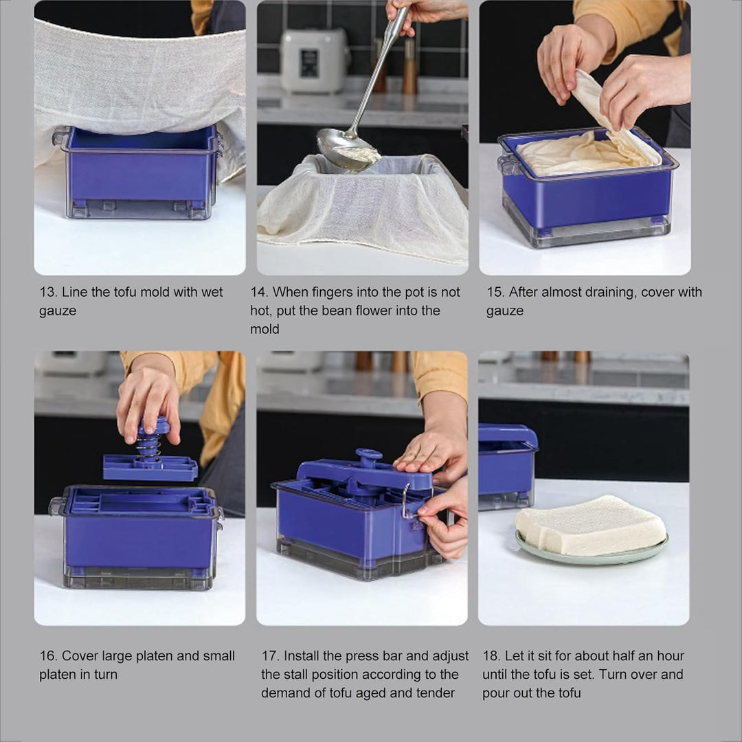Topyond Tofu Presse Tofu-Presse-Maker-Kit,DIY-Kunststoff-Tofu-Käsepresse,Tofu Maker Tofu Press,Käsep