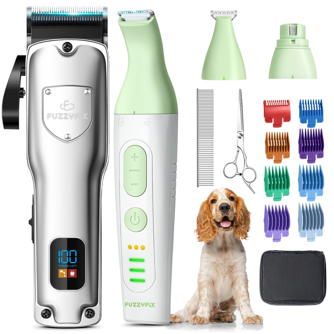 Hundeschermaschine 4 in 1 Set,Schermaschine Hund für Dichtes Fell,Leise Profi Hunde Schermaschinen/P