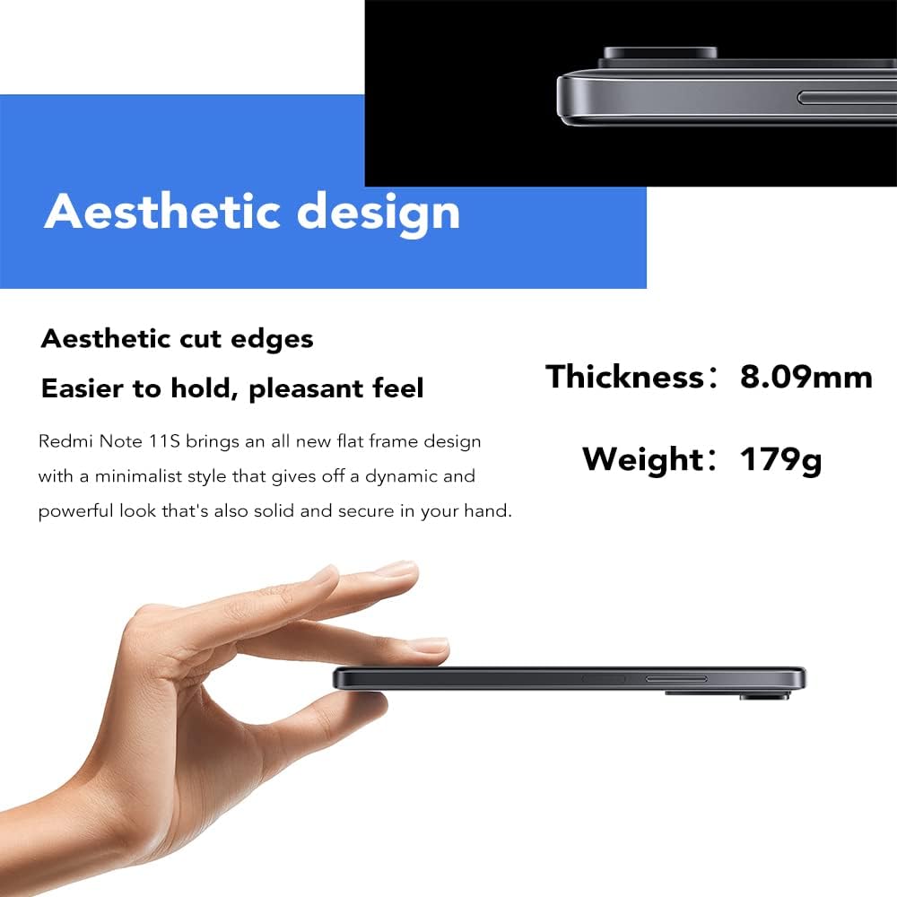 Xiaomi Redmi Note 11S Smartphone,6GB RAM 128GB ROM, 6,43 Zoll AMOLED DotDisplay, MediaTek Helio G96