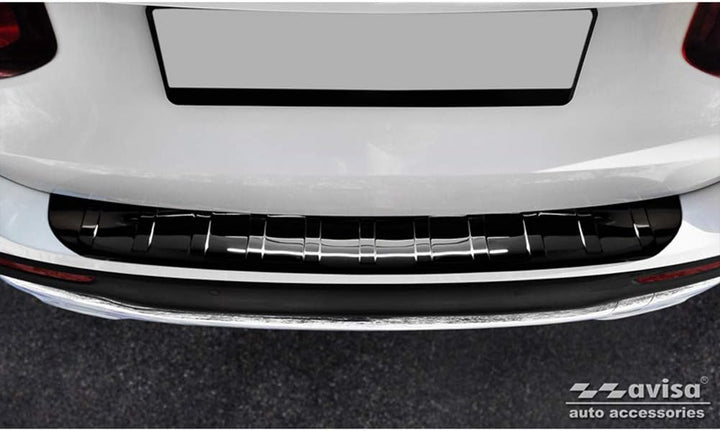 Avisa Spiegelschwarz Edelstahl Heckstossstangenschutz kompatibel mit Mercedes GLB (X247) 2019- 'Ribs