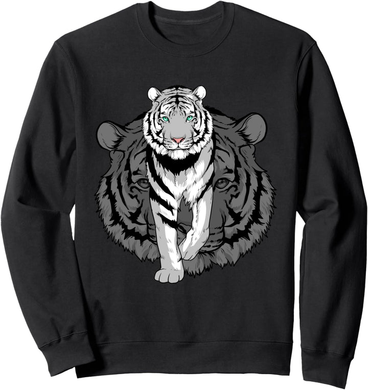 Geschenk mit weissem Tiger. Sweatshirt