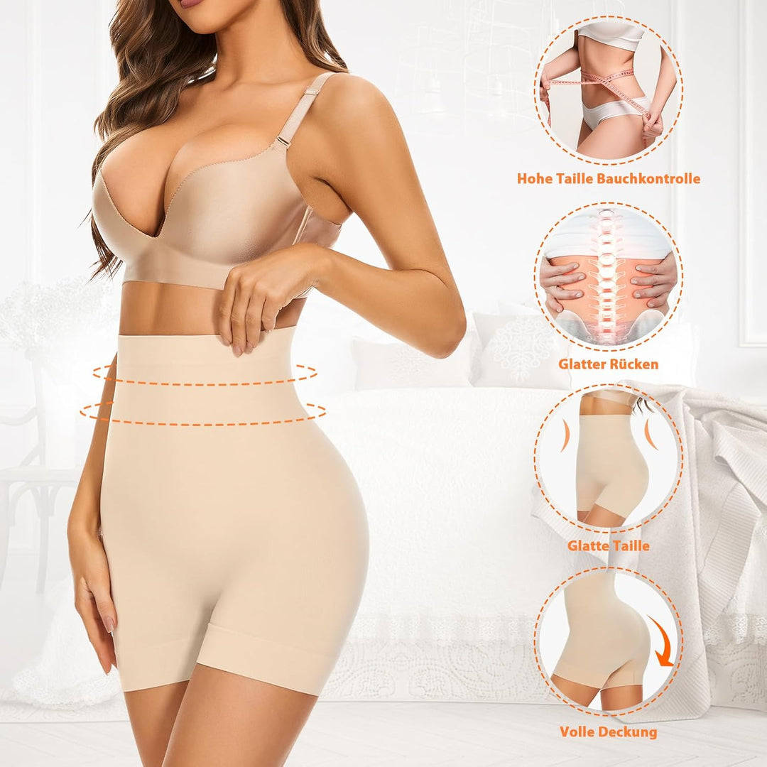 SIMIYA Bauchweg Unterhose Damen Hohe Taille Shapewear Figurformende Nahtlose Miederhose Leggings Kur