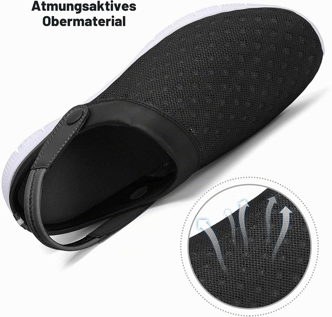 SAGUARO Sommer Clogs Herren Gartenschuhe Damen Hausschuhe Leicht Pantolette rutschfest Badelatschen