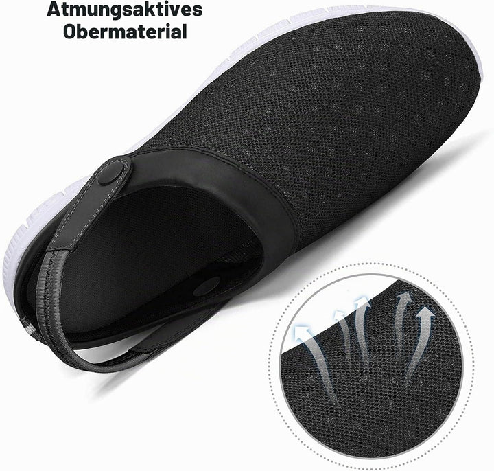 SAGUARO Sommer Clogs Herren Gartenschuhe Damen Hausschuhe Leicht Pantolette rutschfest Badelatschen